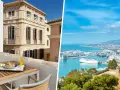 Balcone con colazione e vista panoramica sul porto di Malaga. Scopri dove alloggiare a Malaga per una vacanza indimenticabile.
