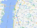Mappa di New York con itinerario per cosa vedere a New York in 7 giorni, da Hoboken a Union Square, passando per High Line e Greenwich Village.