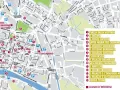 Mappa di Pavia: cosa vedere in un giorno. Indica i luoghi d'interesse come il Duomo, il Castello Visconteo e il Ponte Coperto.
