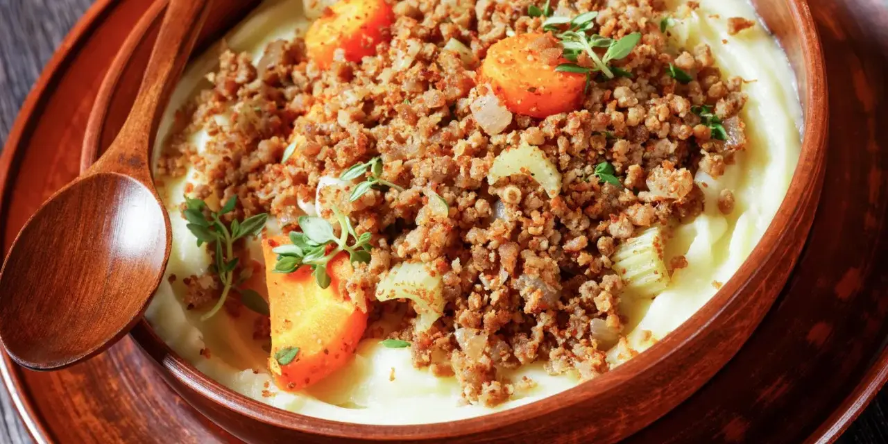 Haggis, neeps and tatties: un piatto tradizionale scozzese, perfetto per scoprire cosa mangiare a Edimburgo. Cremoso purè, carne saporita e verdure.