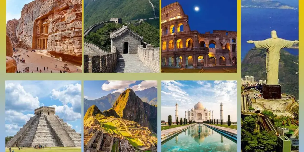 Petra, Grande Muraglia, Colosseo, Cristo Redentore, Chichen Itza, Machu Picchu, Taj Mahal: quali sono le sette meraviglie del mondo.