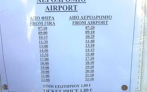 Orari bus Santorini: da Fira all'aeroporto e viceversa. Come muoversi a Santorini con bus a 1,80€.