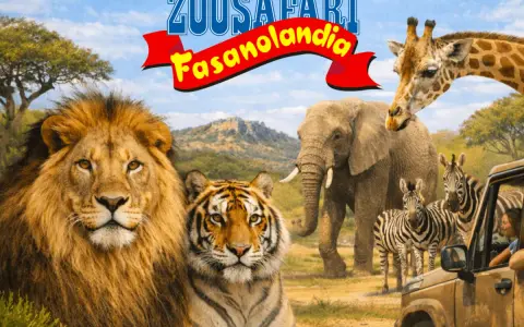 Leone, tigre, elefante, giraffe e zebre nel zoo più grande d'Italia, FasanoLandia. Un'avventura indimenticabile!