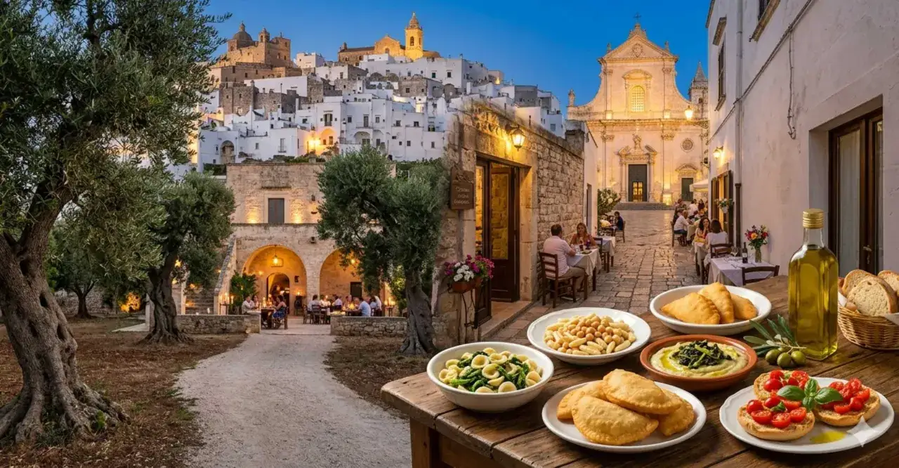 Ostuni: goditi la Puglia con piatti tipici e prezzi accessibili. Un'esperienza culinaria indimenticabile tra ulivi secolari e vicoli suggestivi.